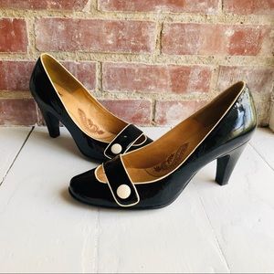 Sofft Heels Black Patent Leather Sz 8 EUC